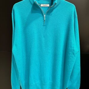 Men's Turquoise Zip-Up Sweater